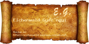 Eichenwald Gyöngyi névjegykártya